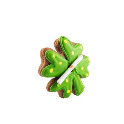 Печенье шоколадное 'Клевер с предсказанием', 35 гр, зеленый-1