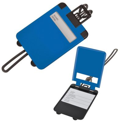 Бирка багажная 'Чемодан';  синий; 5.6*7.8 см; пластик;-0