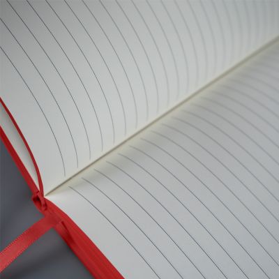 Ежедневник недатированный Solas, формат А5, с магнитом, красный, кремовый блок  в линейку-4