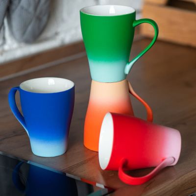 Кружка GRADE с прорезиненным покрытием, синий-3