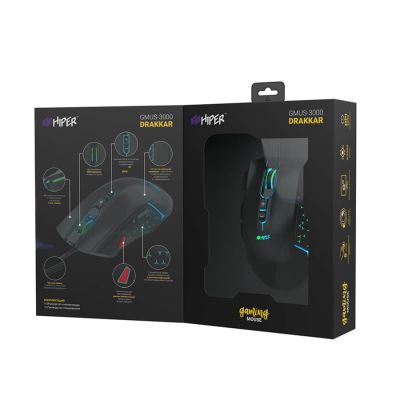 Мышь игровая HIPER DRAKKAR GMUS-3000, черный-2