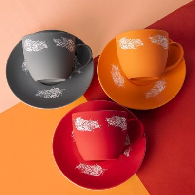 Чайная пара TENDER с прорезиненным покрытием, синий-1