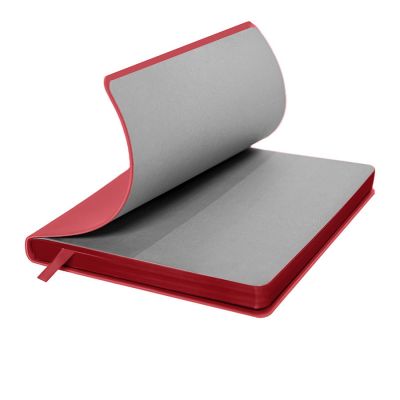 Ежедневник недатированный Pulpy, А5,  красный, кремовый блок в линейку, красный срез-5