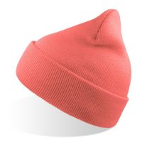 Шапка вязаная  двойная Wind-S, коралловый