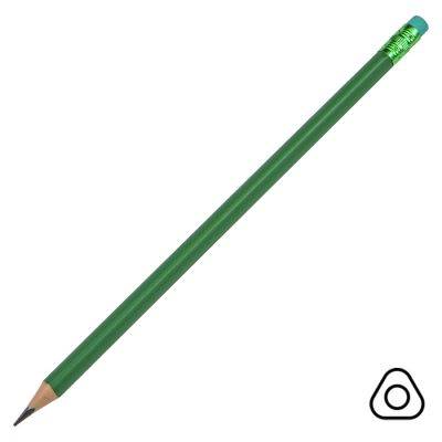 Карандаш чернографитный трехгранный TRINITY, зеленый-0