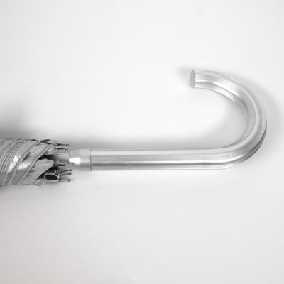 Зонт-трость SILVER, пластиковая ручка, полуавтомат, серый-2