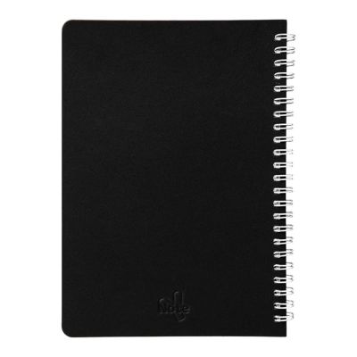Блокнот на двойной пружине HELIX, 143 х 205 мм, черный с белым, блок в линейку, черный, белый-2
