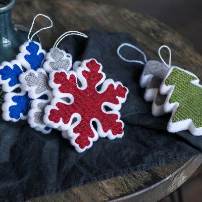 Украшение новогоднее  СНЕЖИНКА, синий-2