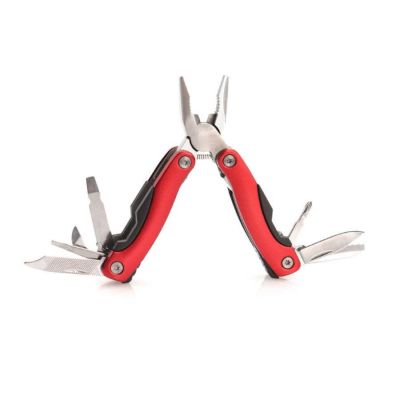 Мультитул BLAUDEN, нержавеющая сталь, пластиковая ручка, 12 функций, красный-4