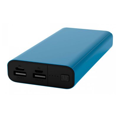 Внешний аккумулятор ARNICA 20M, 20000 мАч, металл, синий-0