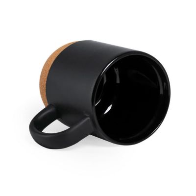 Кружка BOKUN, пробковое дерево, керамика, черный-1