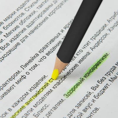 Карандаш-текстовыделитель двухцветный EXPERT, черный-5