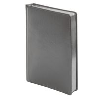 Ежедневник недатированный Joy, А5, темно-серый, белый блок, серебряный обрез