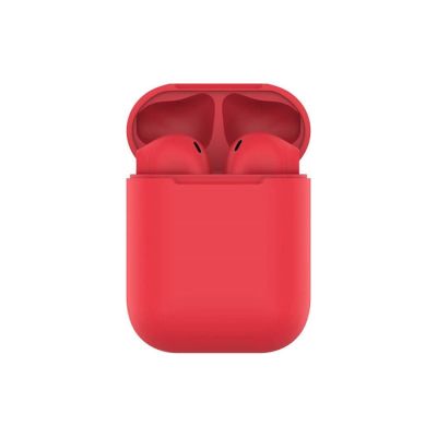 Наушники беспроводные с зарядным боксом TWS AIR SOFT, цвет красный-1