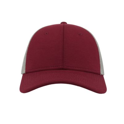 Бейсболка 'Contest', 6 клиньев, пластиковая застёжка, красный, серый-3