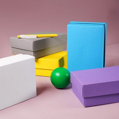Коробка картонная, 'COLOR' 11,5*6*17 см; желтый-4
