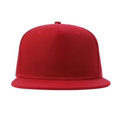Бейсболка SNAP FIVE-S, 5 клиньев, пластиковая застежка, красный-1