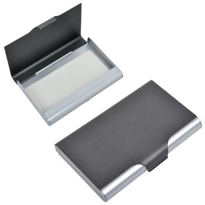 Визитница 'Бостон', черный, серый-0