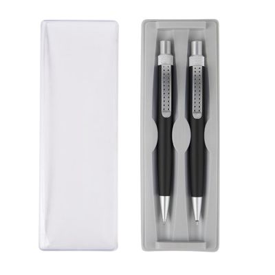 Набор SUMO SET, ручка и карандаш в футляре, черный, серебристый-1
