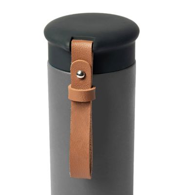 Термос вакуумный STRIPE, 450 мл, серый, черный-2