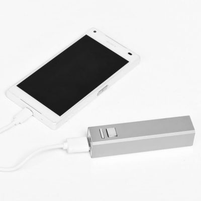 Универсальное зарядное устройство 'Thazer' (2200mAh), серебристый-4