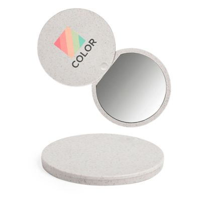 Складное зеркало GRADIOX, пластик с пшеничным волокном, белый, бежевый-5