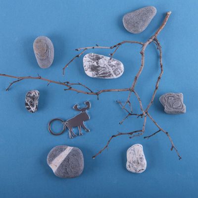 Брелок-открывалка 'Рудольф', серебристый-1