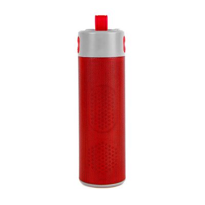 Bluetooth колонка TURBO TUBE с зарядным устройством (2000mAh) и моноподом, красный, серый-0