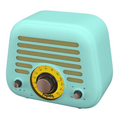Колонка беспроводная RETRO L, цвет голубой-2