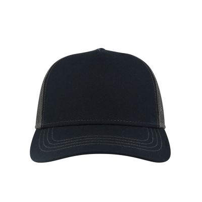 Бейсболка RAPPER CANVAS-S, 5 клиньев, пластиковая застёжка, темно-синий, темно-серый-2