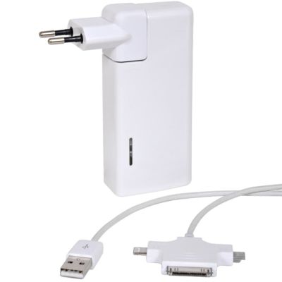 Универсальное зарядное устройство 'Connector' (6000mAh), белый-1