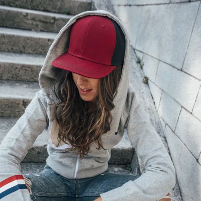 Бейсболка SONIC, 6 клиньев, пластиковая застежка, белый-3