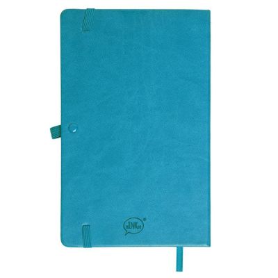 Бизнес-блокнот 'Justy', 130*210 мм, лазурный, твердая обложка,  резинка 7 мм, блок-линейка-2