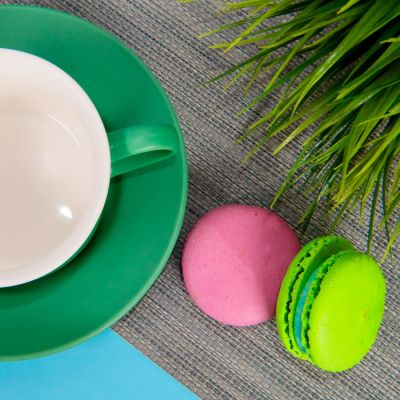 Чайная пара ICE CREAM, синий, белый-9