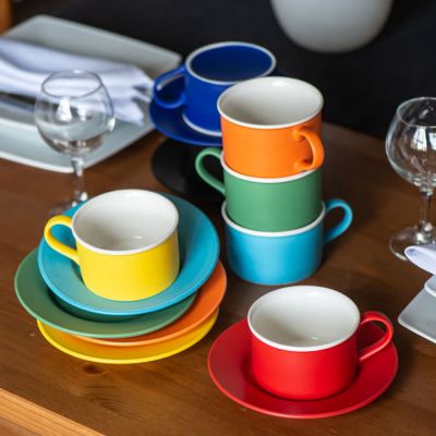 Чайная пара ICE CREAM, синий, белый-12