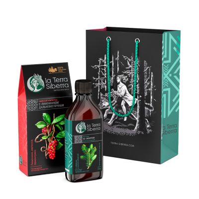 Набор  'La Terra Siberra' чайный напиток с лимонником дальневосточным и бальзамом по-сибирски, черный, красный-0