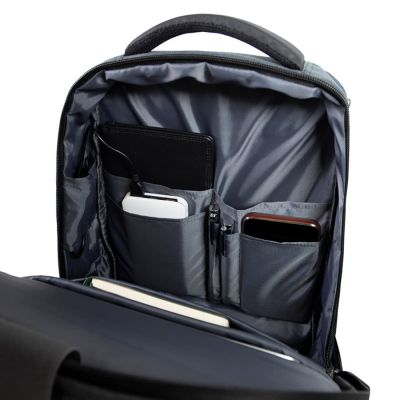 Рюкзак LEIF c RFID защитой, темно-серый, черный-7