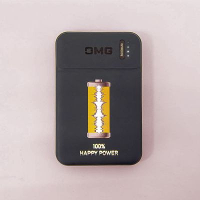 Универсальный аккумулятор Flash 5 (5000 мАч) с подсветкой и soft touch, черный, 9,8х6.3х1,3 см-8