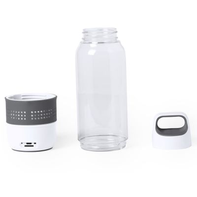 Бутылка для воды PADOW с  bluetooth колонкой, 500 мл, пластик, серый-2