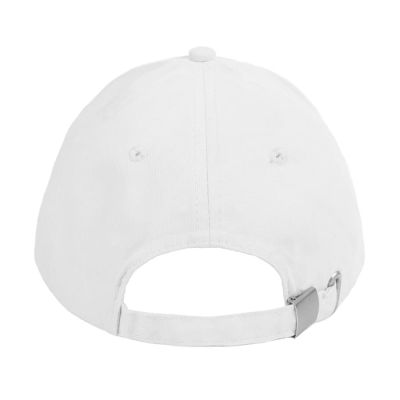 Бейсболка PREMIUM S, 5 клиньев, металлическая застежка, белый-4