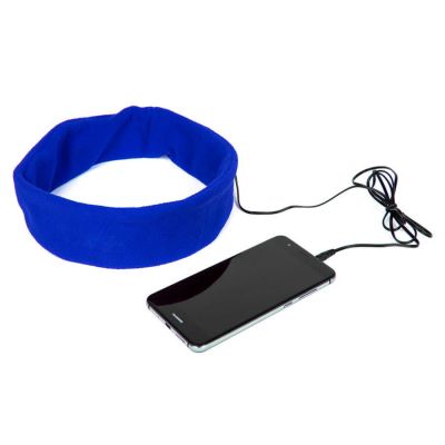 Наушники проводные MARKIZ с повязкой, синий, флис-1