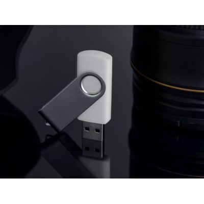 USB flash-карта DOT (16Гб), белый, серебристый-4
