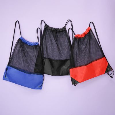Рюкзак мешок с укреплёнными уголками Mesh, красный, 35*41 см, полиэстер 210D-2
