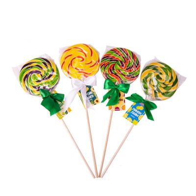 Карамель леденцовая со вкусом персика-манго, 100гр, желтый-2