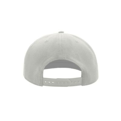 Бейсболка SNAP BACK, 6 клиньев, пластиковая застежка, белый-5