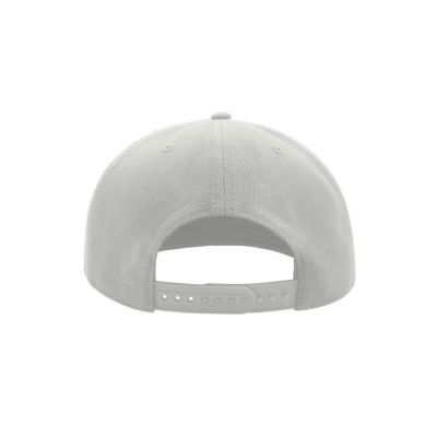Бейсболка SNAP BACK, 6 клиньев, пластиковая застежка, белый, черный-5