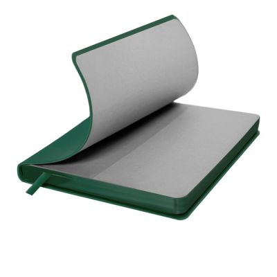 Ежедневник недатированный Pulpy, А5,  зеленый, кремовый блок в линейку, зеленый срез-5