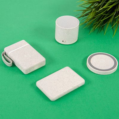 Универсальный аккумулятор WHEAT POWER 5, 5000 mAh, пластик с пшеничным волокном, натуральный-5