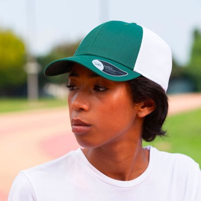 Бейсболка CAMPUS, 6 клиньев, застежка на липучке, красный, белый-1