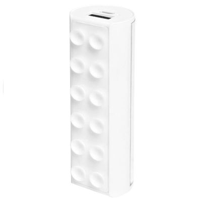 Универсальное зарядное устройство 'Flash' (2600mAh) с подсветкой логотипа, белый-1